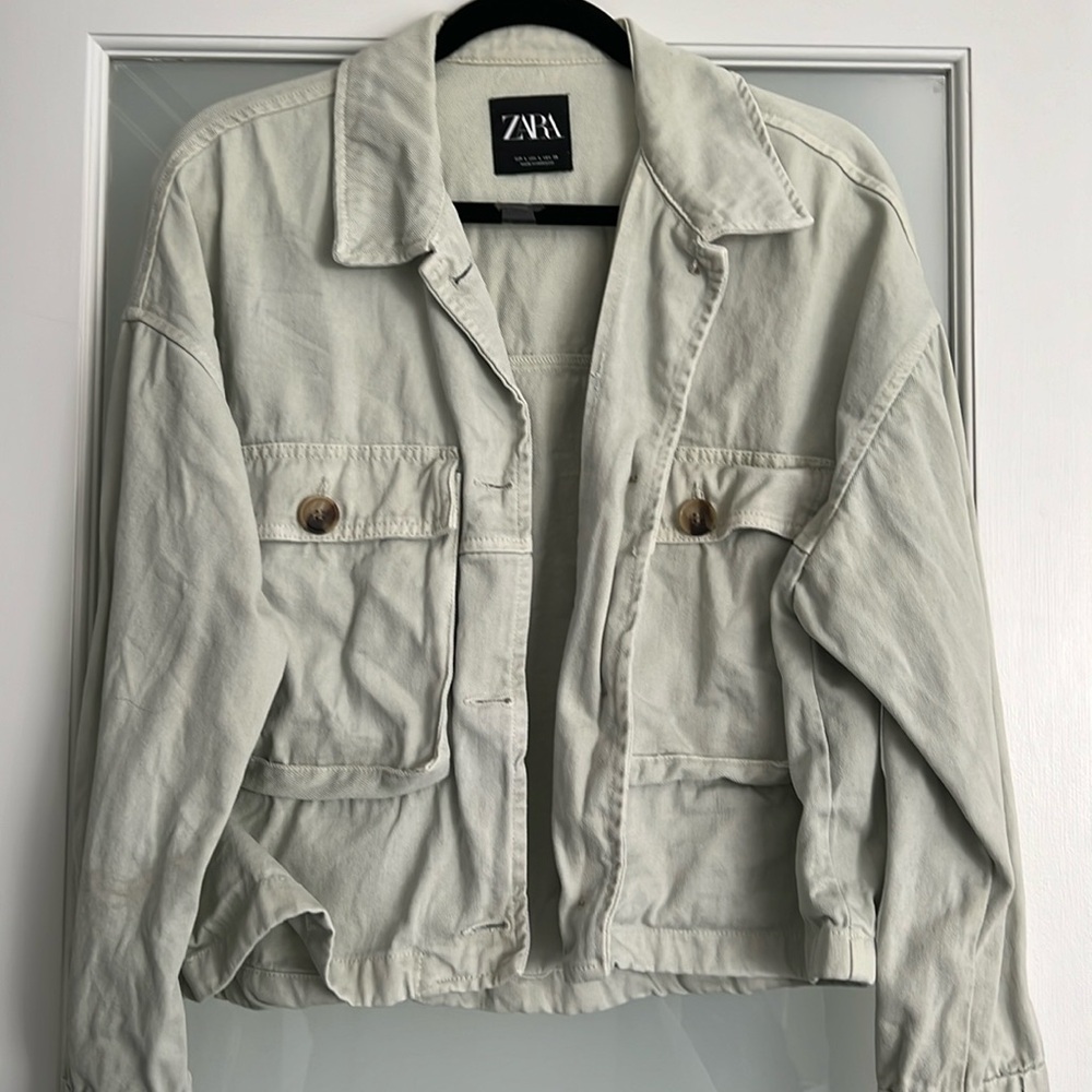 Sea Foam Green Denim Jacket